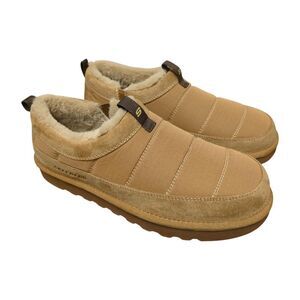 Skechers Men's Lightweight Slip-On House Shoe with Luxe Foam Insoles - Tan